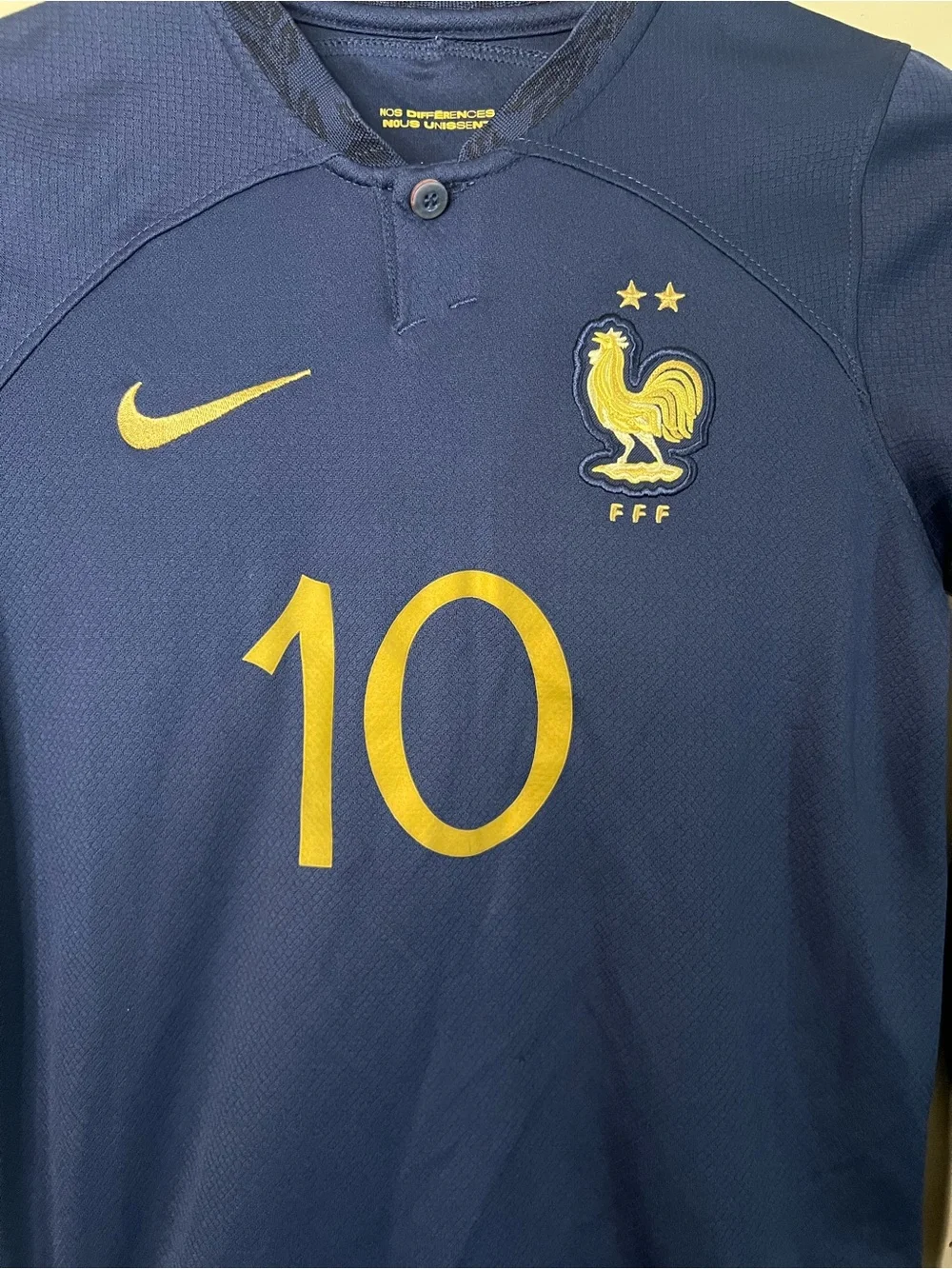 2022 2023 Nike DN0788-410 France Kylian Mbappe World Cup Home Jersey Youth M